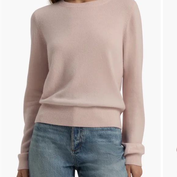 Favorite Daughter Sweaters - NWT Favorite Daughter Cashmere Crewneck Sweater Pale Pink